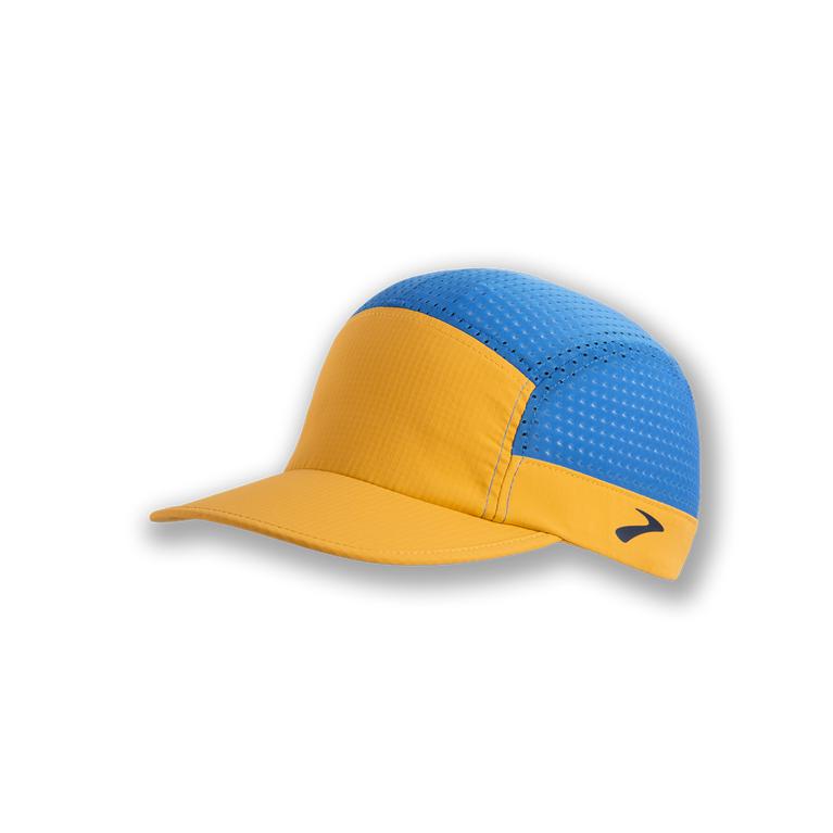 Brooks Propel Mesh Men's Running Hat - Saffron Orange/Blue Bolt (93082-GMZC)